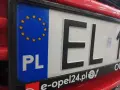 Polskie blachy z symbolem UE. Litery EL i cyfry 1.