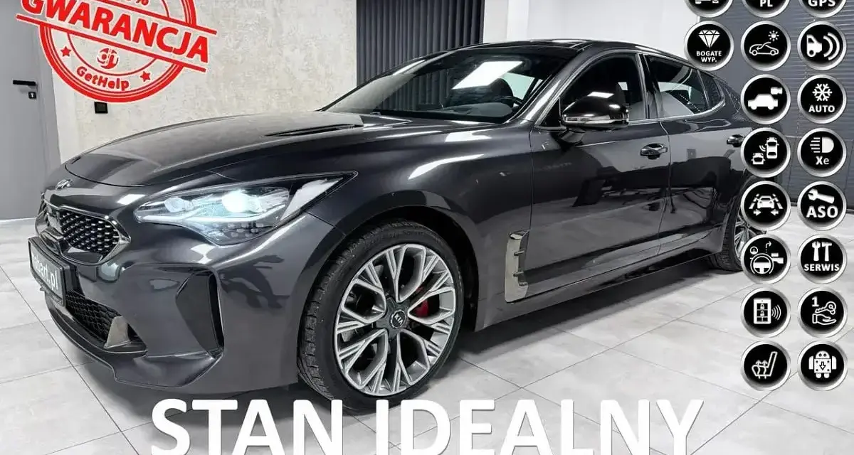 Elegancki Kia Stinger w idealnym stanie, z 100% gwarancją. Sprawdź atrakcyjną kia stinger cena!