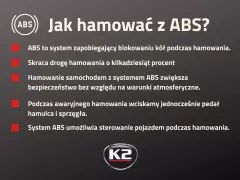 Jak hamować z ABS? System zapobiega blokowaniu kół, skraca drogę hamowania i zwiększa bezpieczeństwo. Podczas awaryjnego hamowania wciskaj pedał hamulca i sprzęgła. ABS pozwala sterować pojazdem.