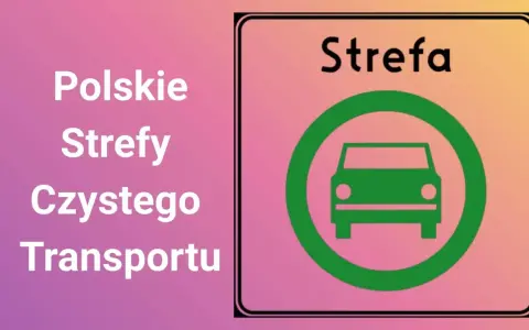 Polskie strefy czystego transportu chronią powietrze. Znak informuje o wjeździe do takiej strefy.