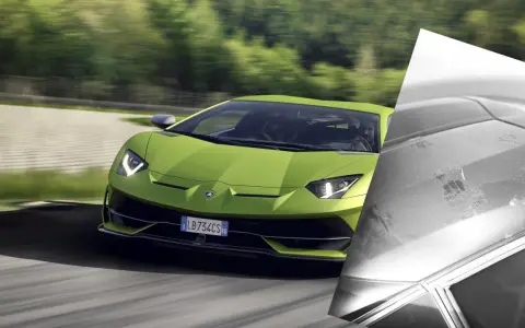 Zielony Lamborghini Aventador na torze. Zastanawiasz się, ile kosztuje ubezpieczenie Lamborghini Aventador?