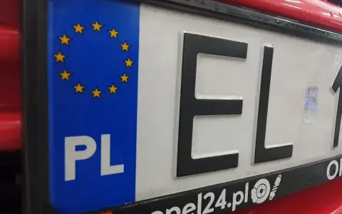 Polskie blachy z symbolem UE. Litery EL i cyfry 1.