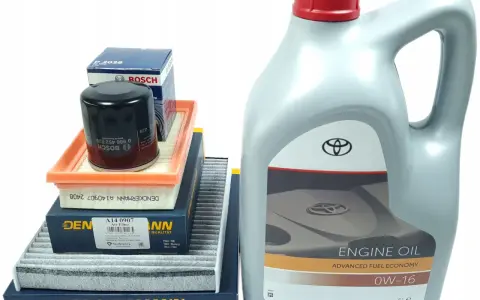Olej 0W-16 do Toyoty C-HR 1.8 Hybrid i filtry powietrza, kabinowy i oleju.