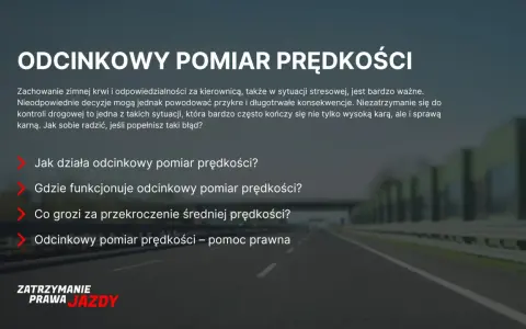 Odcinkowy pomiar prędkości na drodze. Dowiedz się, jak działa i co grozi za przekroczenie limitu.