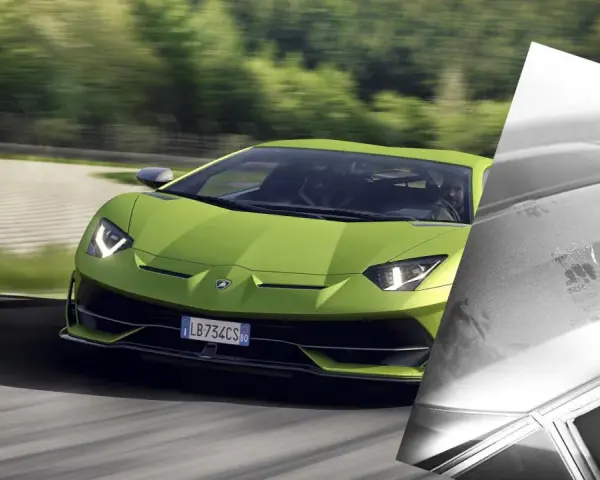 Zielony Lamborghini Aventador na torze. Zastanawiasz się, ile kosztuje ubezpieczenie Lamborghini Aventador?
