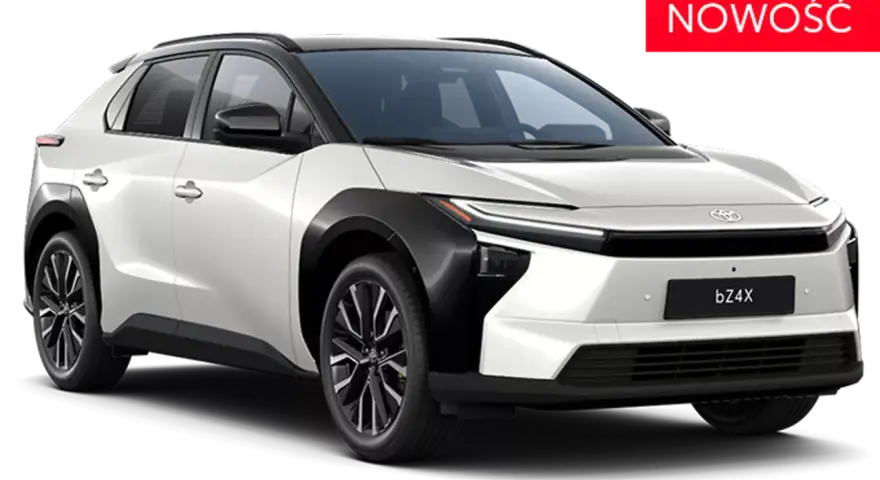 Nowość! Biała Toyota bZ4X z czarnymi dodatkami. Sprawdź atrakcyjną toyota bz4x cena.