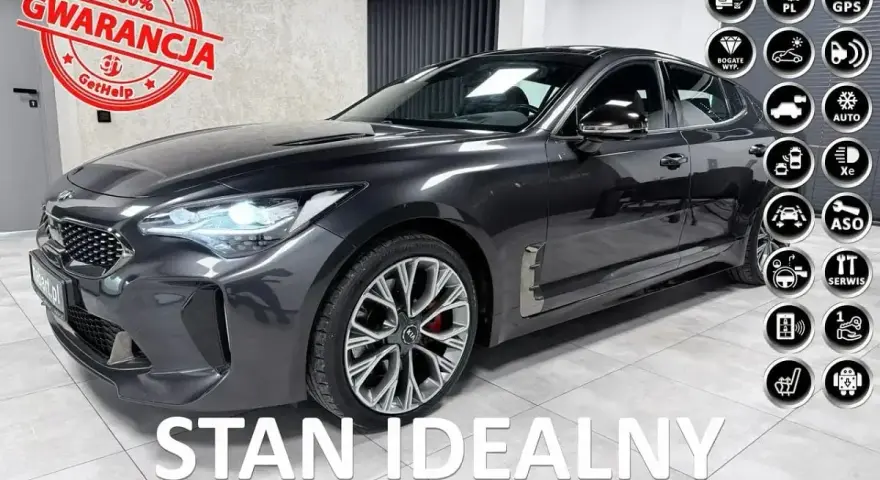 Elegancki Kia Stinger w idealnym stanie, z 100% gwarancją. Sprawdź atrakcyjną kia stinger cena!