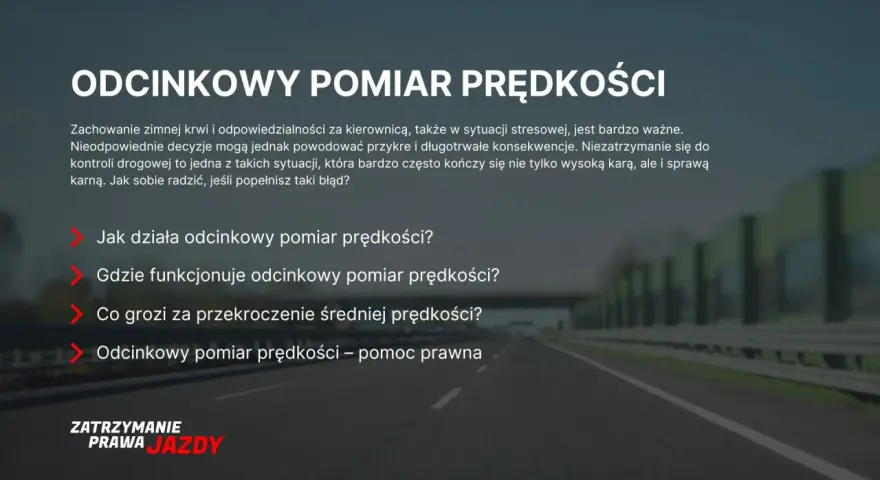 Odcinkowy pomiar prędkości na drodze. Dowiedz się, jak działa i co grozi za przekroczenie limitu.