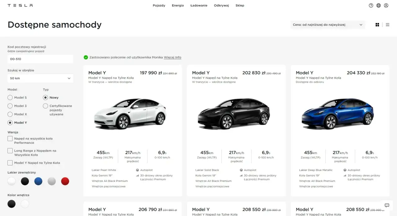 Tesla Model Y: sprawdź, ile kosztuje ten elektryczny SUV. Dostępne modele w różnych kolorach i konfiguracjach.