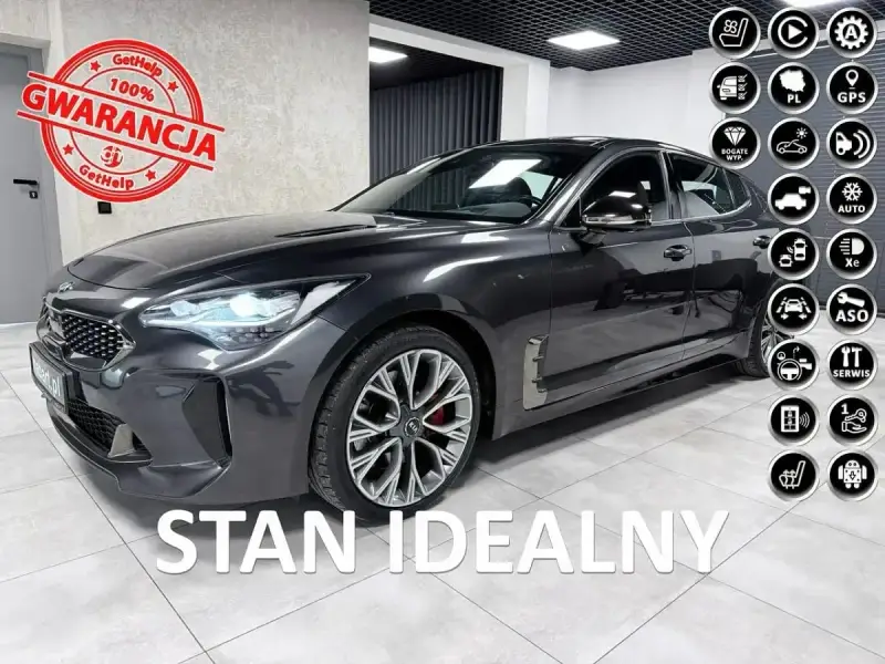 Elegancki Kia Stinger w idealnym stanie, z 100% gwarancją. Sprawdź atrakcyjną kia stinger cena!